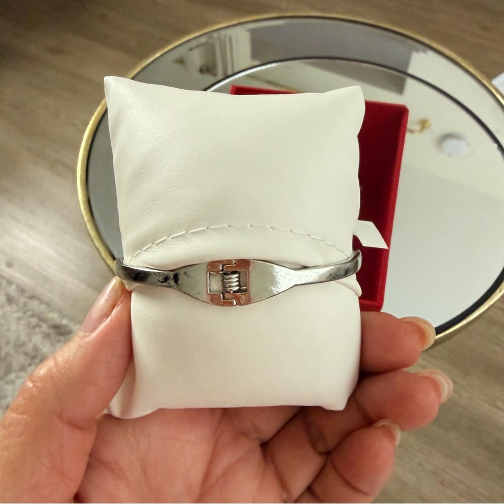 Atterri Sterling Silver 925 Zircons & White Lucky Clover Women's Bracelet New - Picture 4 of 12